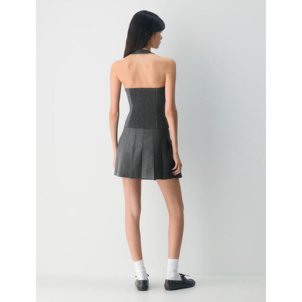 Aritzia Sunday Best Gala Halter Top in Heather Charcoal NWT - Picture 4 of 15